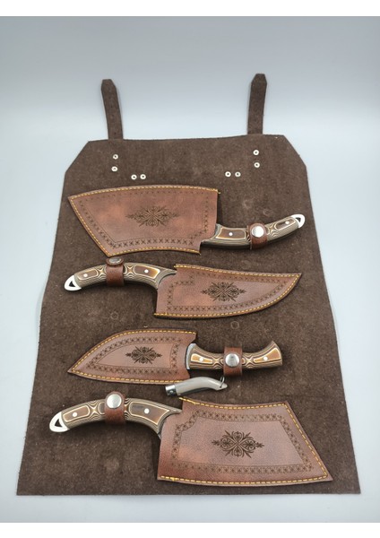 Çantalı 4lü Verzalit Saplı Şef Seti fiyatları