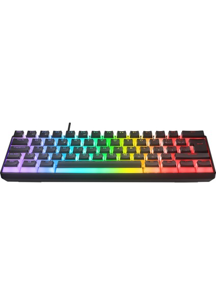 Briar Siyah Type-C Bağlantılı Rgb Puding Tuşlu Gaming Oyuncu Klavye Q Mekanik Red Switch