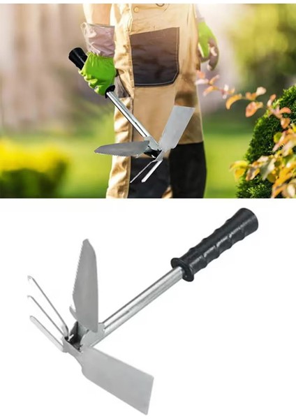 Gbmotion 5’si 1 Arada Çok Fonksiyonlu Bahçe Küreği – El Aleti & Saplı Kullanım, 180° Ayarlanabilir Başlık
