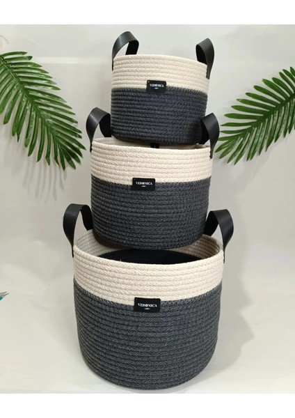 VeronicaArt3'lü Organizer Sepet Deri Saplı fırsatları