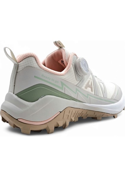 HM860714B Spinon Mekanizmalı Bağcık Yazlık Outdoor Yürüyüş Trekking Bej Renk Spor Ayakkabı modelleri