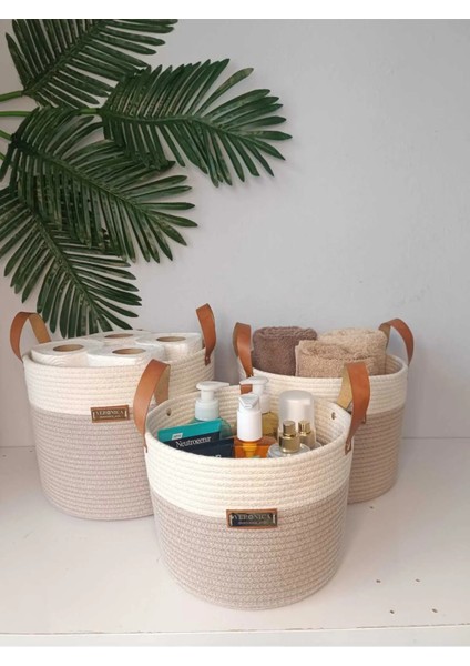 VeronicaArt 3'lü Organizer Sepet Deri Saplı fiyatları