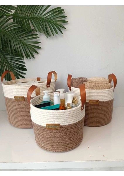 VeronicaArt 3'lü Organizer Sepet Deri Saplı fırsatları