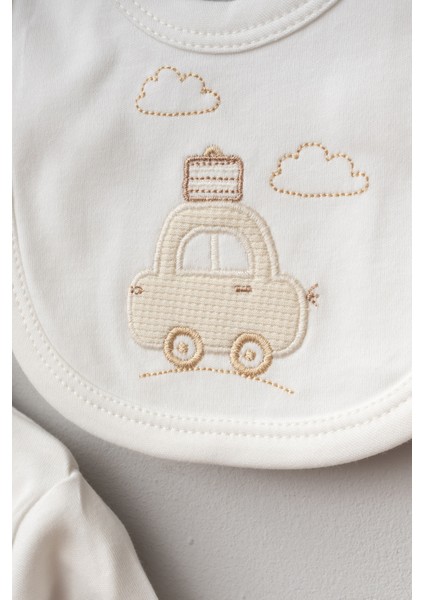 My Baby Kumsal % 100 Coton 10 Lu Hastane Çıkışı Yeni Bavullu Araba Desenli 10109