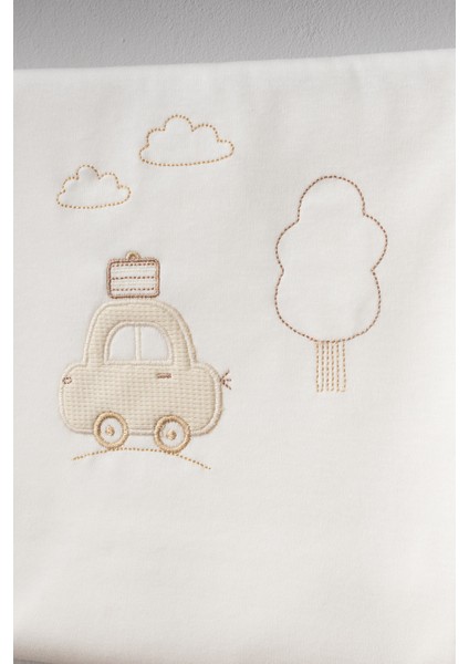 My Baby Kumsal % 100 Coton 10 Lu Hastane Çıkışı Yeni Bavullu Araba Desenli 10109