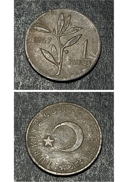 39963687341BC13B61 1kuruş 1967 Eski Madeni Para