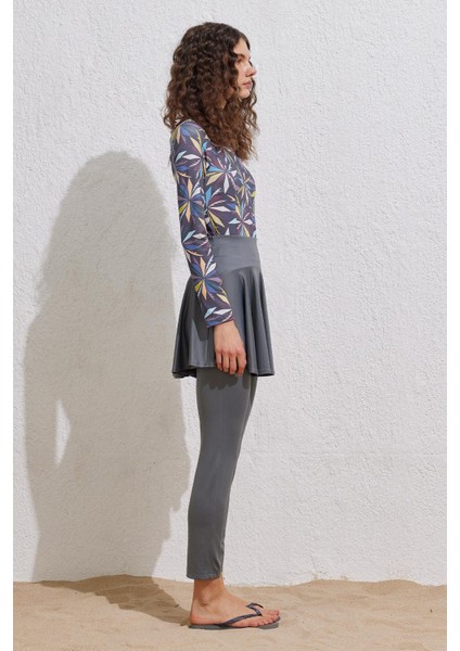 Tesettür Mayo Boru Paça Pantolon Gri fırsatları