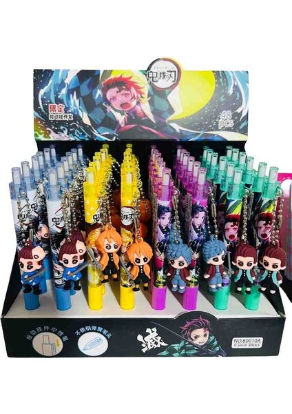 Anime Tutkunlarına Özel Figürlü 48'li Tükenmez Kalem Seti Sevimli Karakterli Yazı Keyfi Koleksiyonluk Hediye modelleri