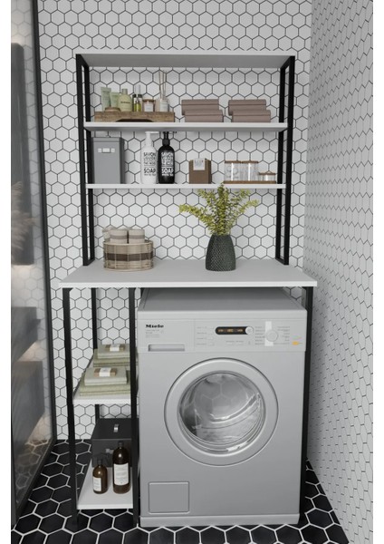 Saroz Çamaşır Makina Üstü Raf Banyo Dolabı Rafı Deterjan Rafı fiyatları