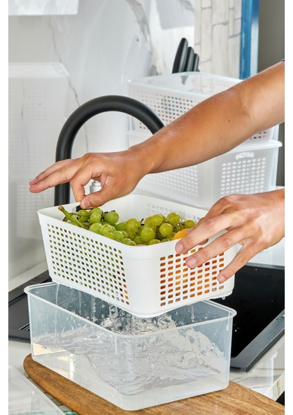 Süzgeçli Saklama Kabı 4 Adet fırsatları