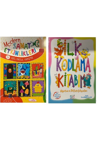 Okul Öncesi Sanat Etkilikleri & Okul Öncesi Ilk Kodlama Kitabı - 2 Kitap Set