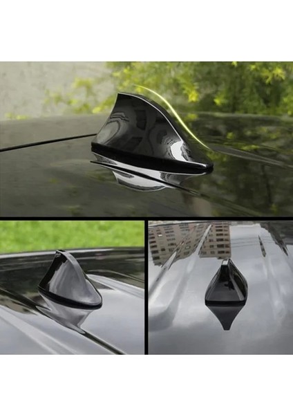 Renault Clio Uyumlu Silikon Tabanlı Shark Köpekbalığı Balina Tavan Anteni Siyah fırsatları