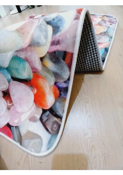 Plaj Taşları 80 x 120 cm Kaymaz, Dökülmez Taban Yıkanabilir Banyo Halısı indirimleri