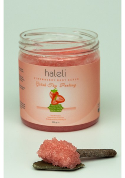 Çilek - Tuz Peeling, Batık Giderici, Arındırıcı El Ayak ve Vücut Peeling, Body Scrub, Pürüzsüz cilt için indirimleri
