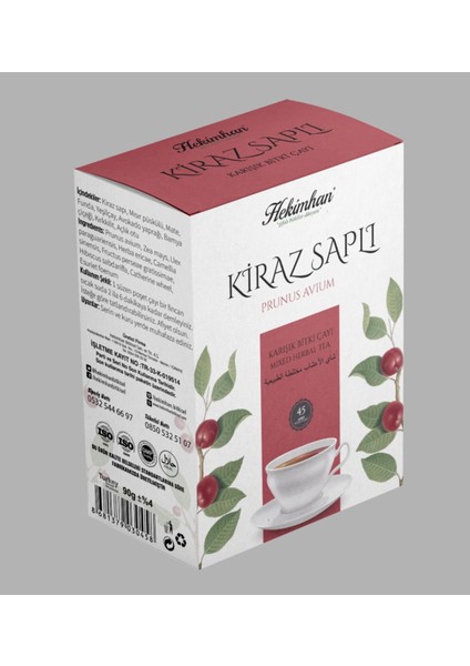 Kiraz Saplı Mısır Püsküllü Mateli Çay Doğal 45LI