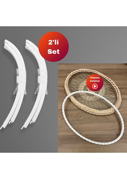 2'li Elips (Oval) Rattan Tepsi Kalıbı – Pla Malzeme – Videolu – Kağıt Çubuklara Uygun Değil