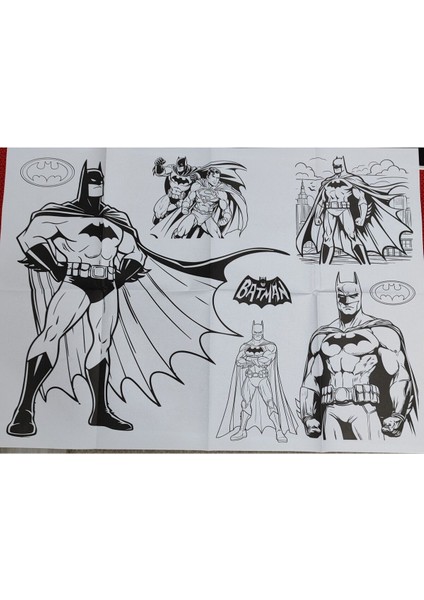 2 Adet Dev Boyama Kitabı (90CMX64CM)- (Batman/minionlar Figürlü) modelleri