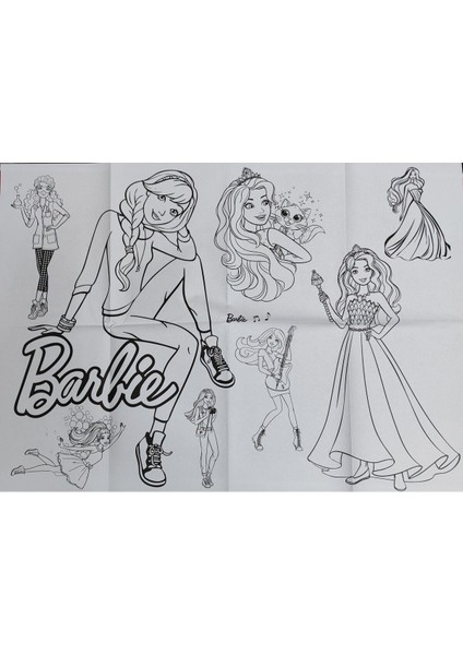 2 Adet Dev Boyama Kitabı (90CMX64CM)- (Barbie/angry Birds Figürlü) fiyatları