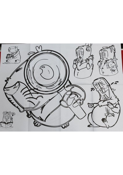 2 Adet Dev Boyama Kitabı (90CMX64CM)- (Hello Kitty/capybara Figürlü) fırsatları