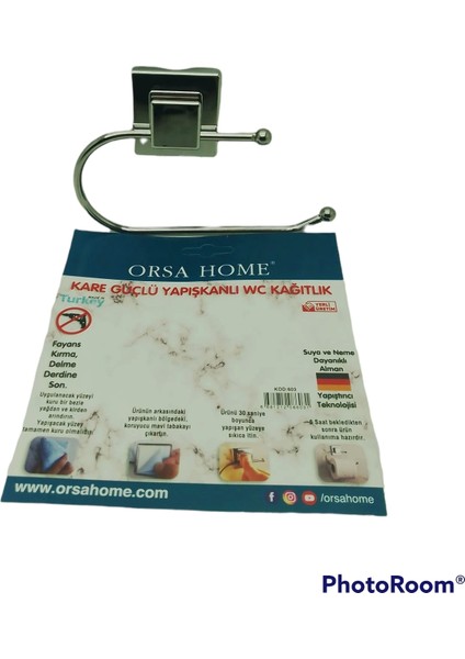 Kare Yapışkanlı Wc Kağıtlık Askı (5047)