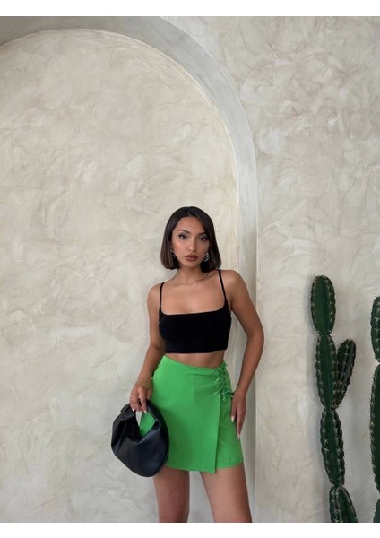 Kuş Gözü Şort Etek Yeşil S25819 indirimleri