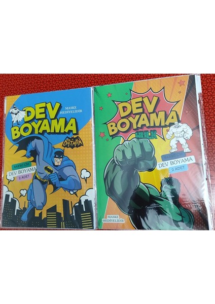 2 Adet Dev Boyama Kitabı (90CMX64CM)- (Batman/hulk Figürlü)