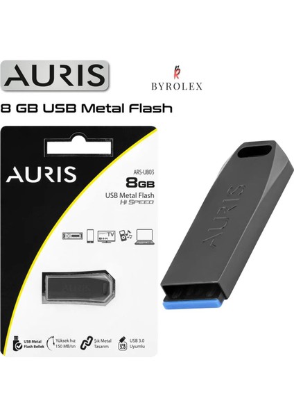 8gb USB 3.0 Metal Yüksek Hızlı 150MB/SN Flash Bellek