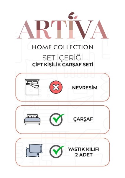 Pamuklu Çizgili Saten Lastikli Çarşaf ve Yastık Kılıfı Seti fırsatları