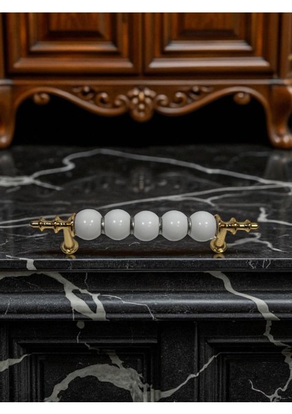 Boncuk Kulp Altın Sarısı 96MM,128MM ve 160MM Dolap Çekmece Mobilya Kulbu