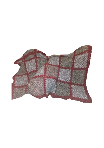 El Örgüsü Tek Kişilik Patchwork Tam Boy Kalın Battaniye (155 x 215)