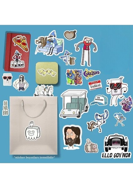 Regular Show Sticker Paketi /bullet Journal Defter Çıkartma Ajanda Laptop Etiket