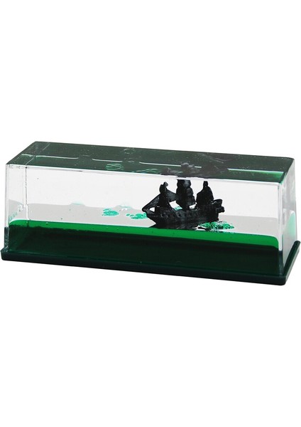 Yeşil Su Dikdörtgen Mika Yüzen Batmayan Gemi Dekoratif Biblo Akvaryum 4.5X14.5X5.3CM fiyatları