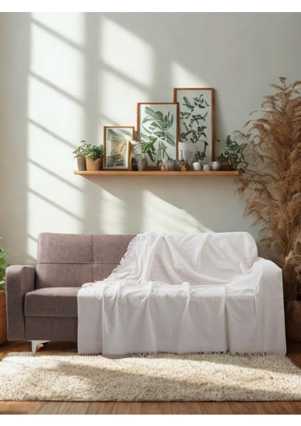 Pamuklu Kaymaz Koltuk Çekyat Örtüsü&koltuk Şalı 170X210