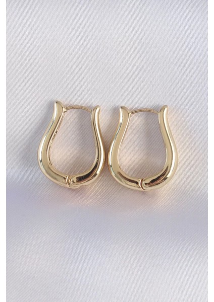 Pirinç Gold Renk Içi Boş Gül Küpe