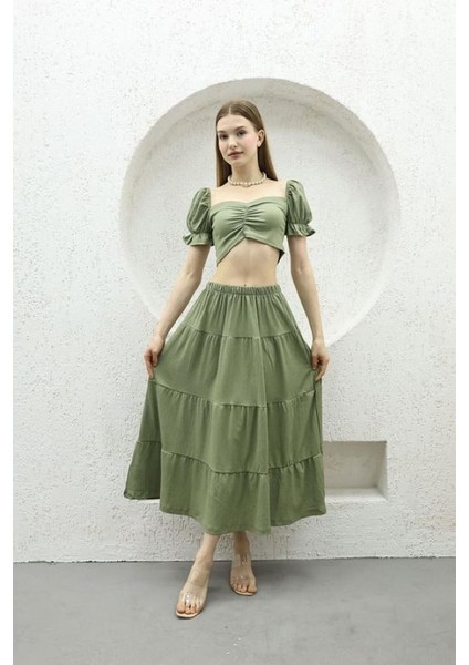 Kadın Etek Bluz Ikili Takım modelleri