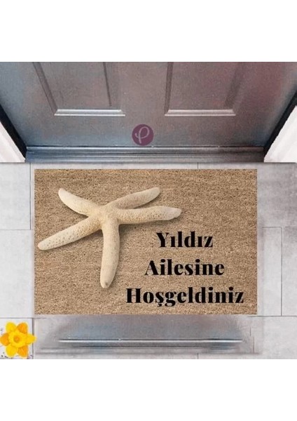 Kapı Önü Paspası Dekoratif Dijital Yıldız P-2437