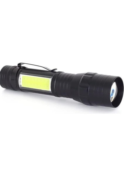 T6-19 Şarjlı 4 Modlu Orta Boy El Feneri Açık Havada Kamp, Yürüyüş Feneri