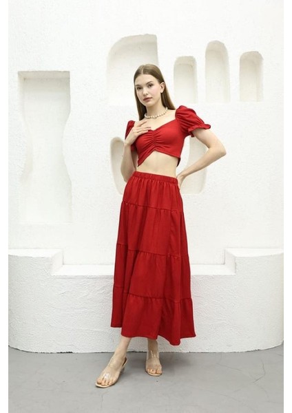 Kadın Etek Bluz Ikili Takım modelleri