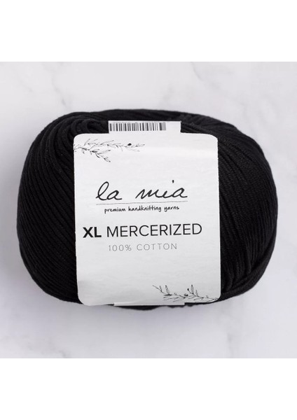 Xl Mercerized Siyah El Örgü Ipi - 1 - 33758
