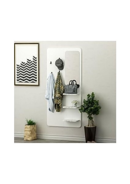 Dizayn Buket Duvara Monte Askılık Beyaz - Mermer Desen fiyatları