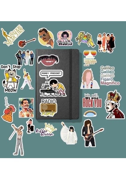 Queen Freddie Mercury Sticker Paketi /bullet Journal Defter Çıkartma Ajanda Laptop Etiket