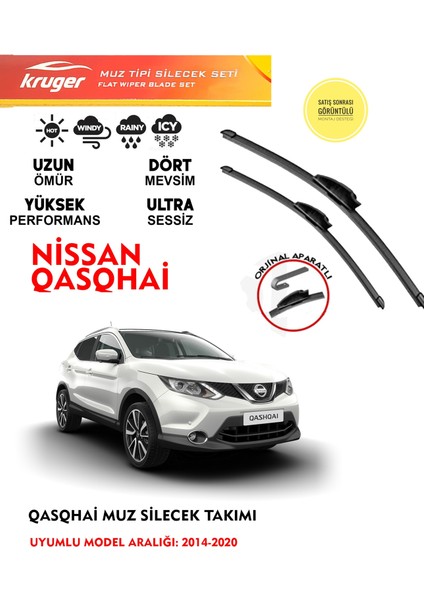 Nissan Qashqai Muz Muz Silecek Takımı 1.2 1.5 1.6 Motor Araca Özel Aparat (2014-2020)