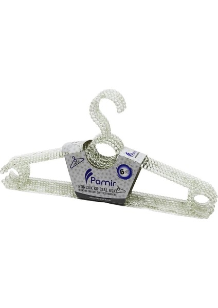 6 Parça Boncuk Kristal Elbise Askı (5047)
