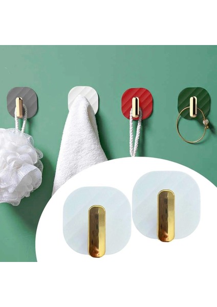 2li Yapışkanlı Retro Askılık Dolap Kapak Kulpu Beyaz (5047)