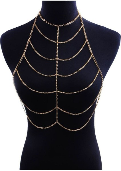 Şıklığı ve Zarafeti Yansıtan Altın Renk Vücut Zinciri