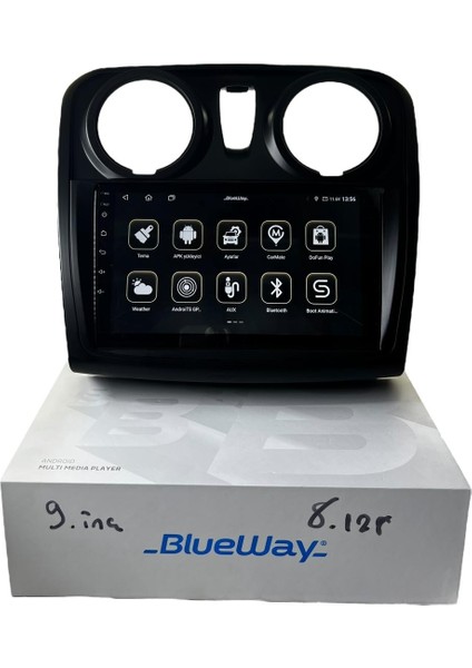 Dacia Lodgy-Dokker (9'') Blueway 8-128 Tam Profesyonel Oem Multimedia fiyatları