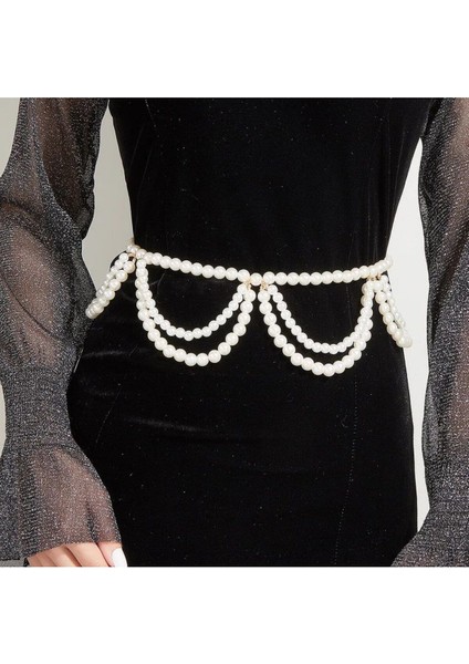 Şıklığınızı Tamamlayacak Incili Bel Kemer