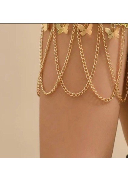 Şıklığınızı Tamamlayacak Zincirli Kelebek Modeli Üst Kol Bilezik