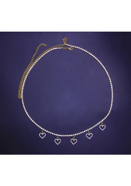 Şıklığınızı Tamamlayacak Kalp Model Kadın Bel Zinciri