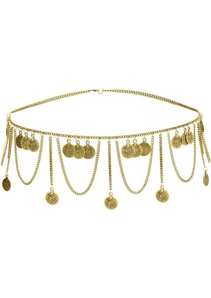 Şık Metal Daire Zinciri Kadın Bel Kemer - Tarzınızı Tamamlayın